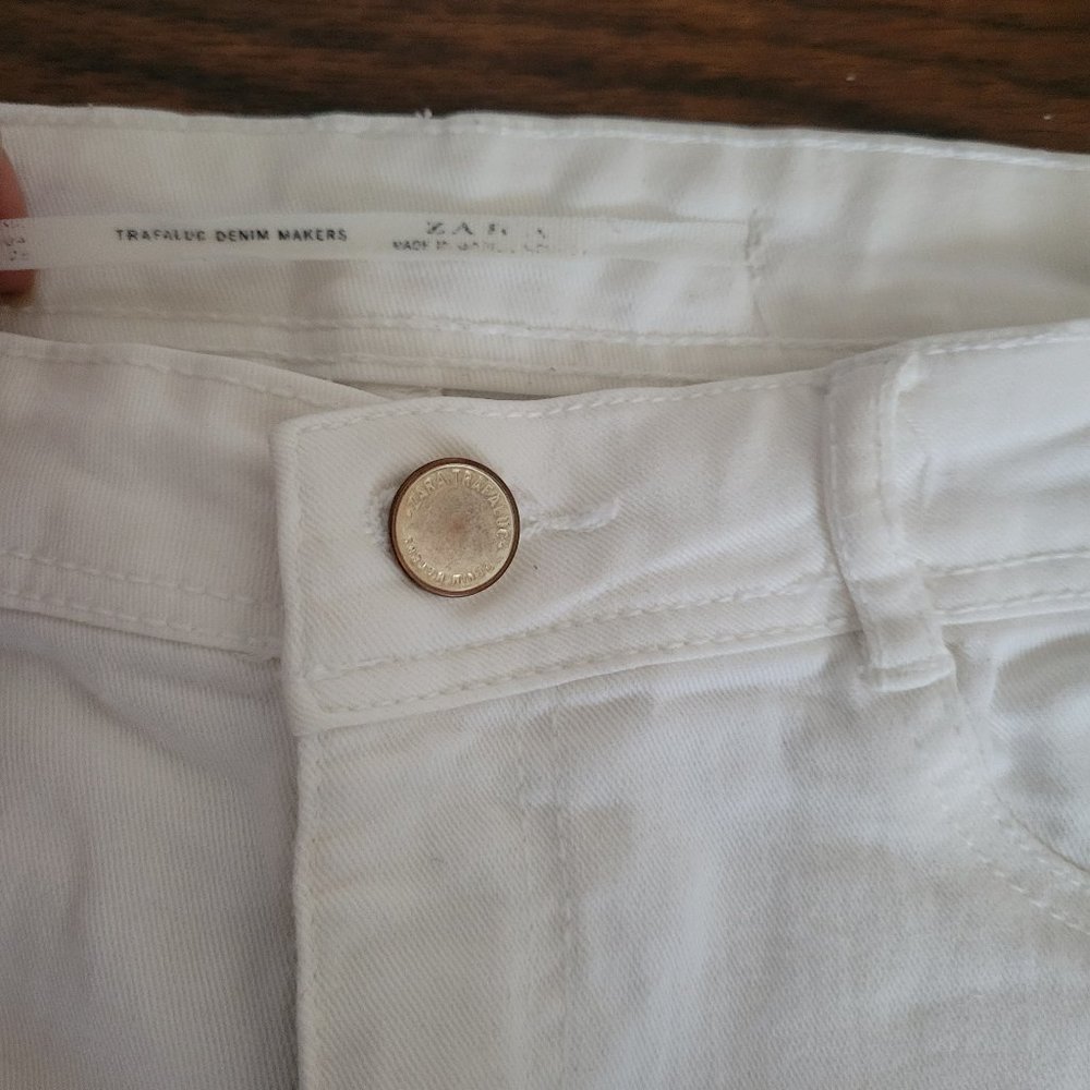 Zara White Stretch Denim